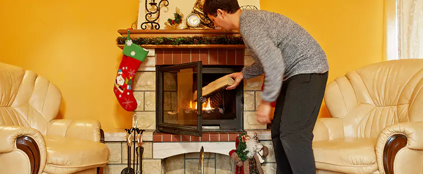 Rusted Metal Fireplace Restoration in Marshall, Texas